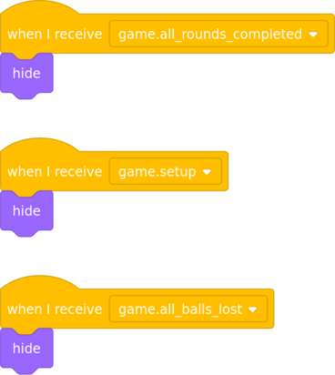 code to hide ball