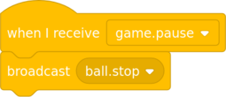 code to stop the ball when the game is paused
