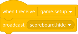 code to hide scoreboard at the start of the program
