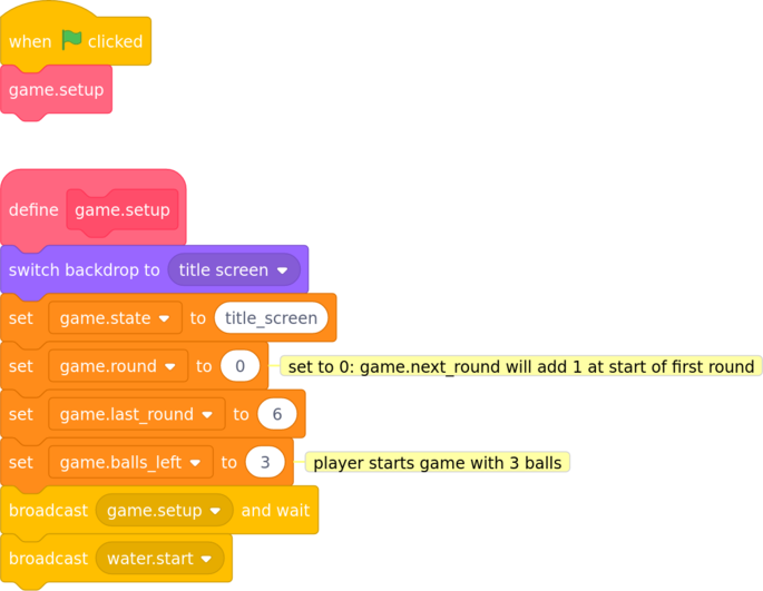 updated code for game.setup block