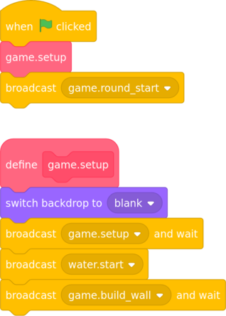 code to trigger building the wall